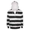 Moletom com Zíper Listrado Vintage Estética Grunge Y2K Streetwear Top Personalizável Retro com Zíper Unissex Roupas Femininas Masculinas Blusa
