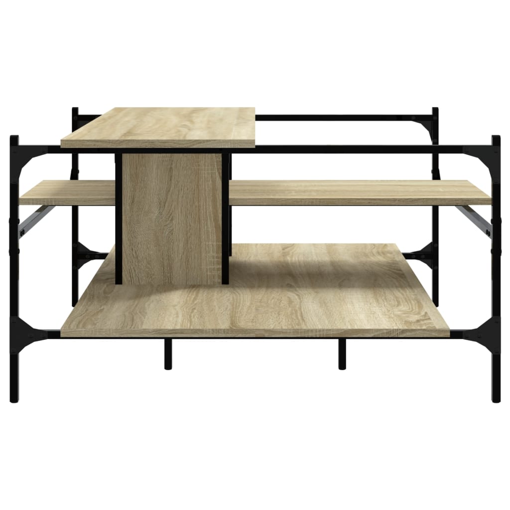  Coffee Table, Sonoma Oak 100x100x48.5 Cm, Wood-based