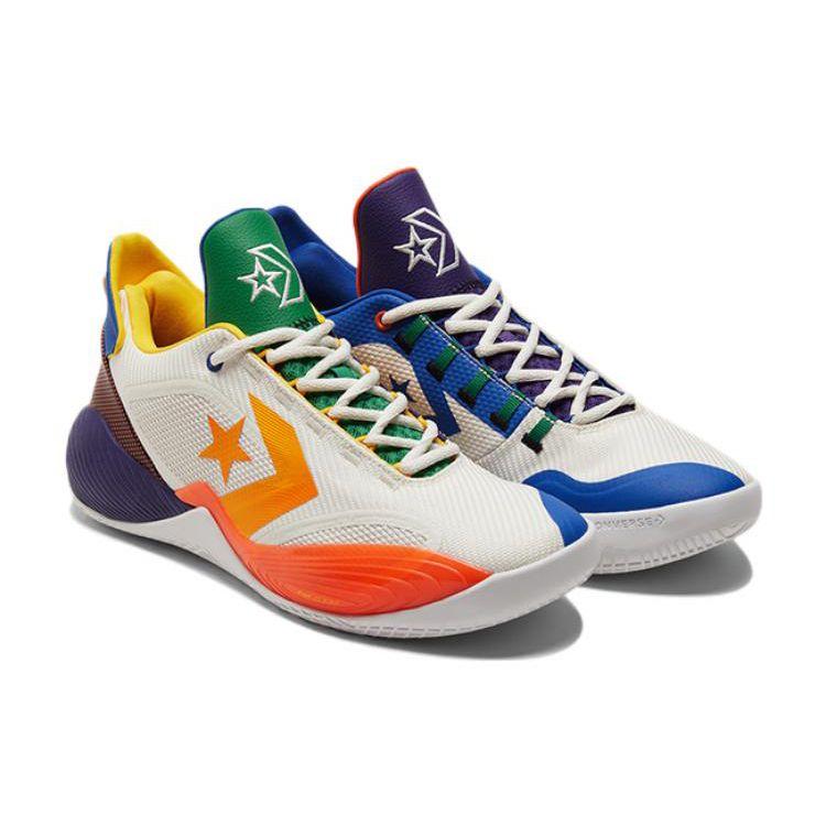 Converse All Star BB Shift White Multi-Color Unisex Sneakers Egret Bold-Mandarin Amarillo 172662C