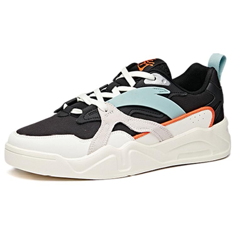 Anta Synthetic Leather Casual Cushioning Slip Resistant Abrasion Resistant Low Top Skateboard Shoes Men's 112038046-2