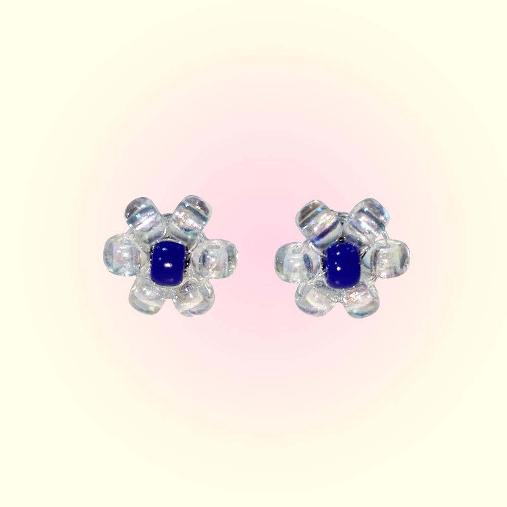 Love Or Not Shiny Glass Flower Beads Earring