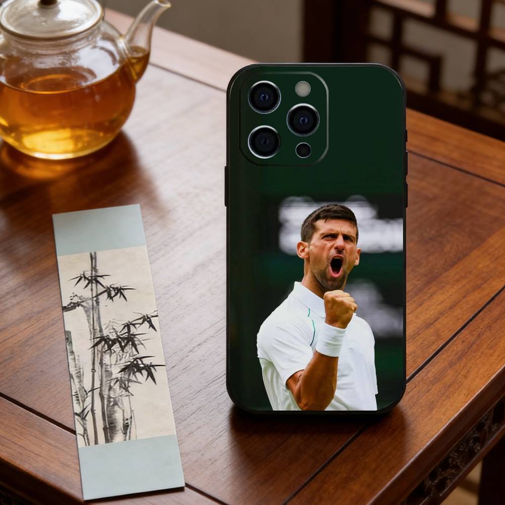 Novak Djokovic Phone Case For iPhone 17,16,15,14,13,12,11 Plus,Pro Max,XS,Soft Silicone Black Cover iPhone11PROMAX