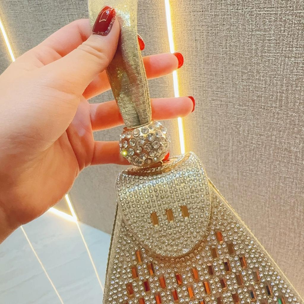 Handbag Water Diamond Bag Socialite Banquet Diamond-encrusted Hand-held Bag Fashionable Bag Dinner Bag