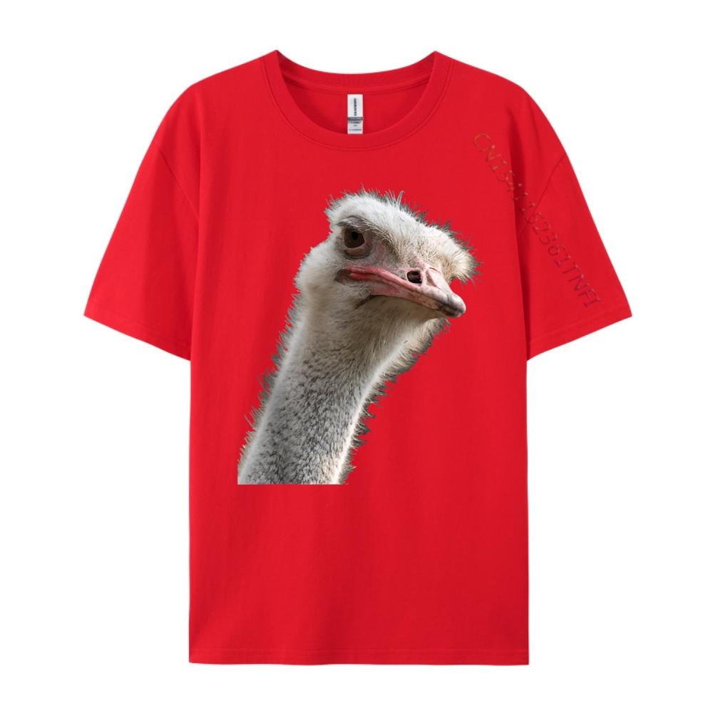Funny Ostrich Face Zookeeper Safari Animal Lover Black Graphic Tees T Shirts S