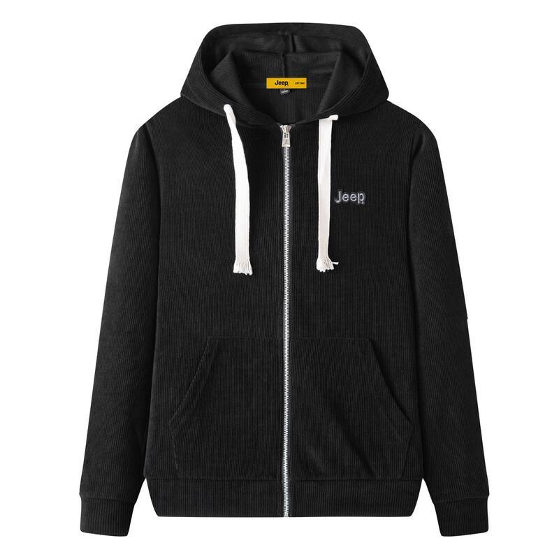 JEEP Men s Casual Hooded Zipper Sweatshirt L