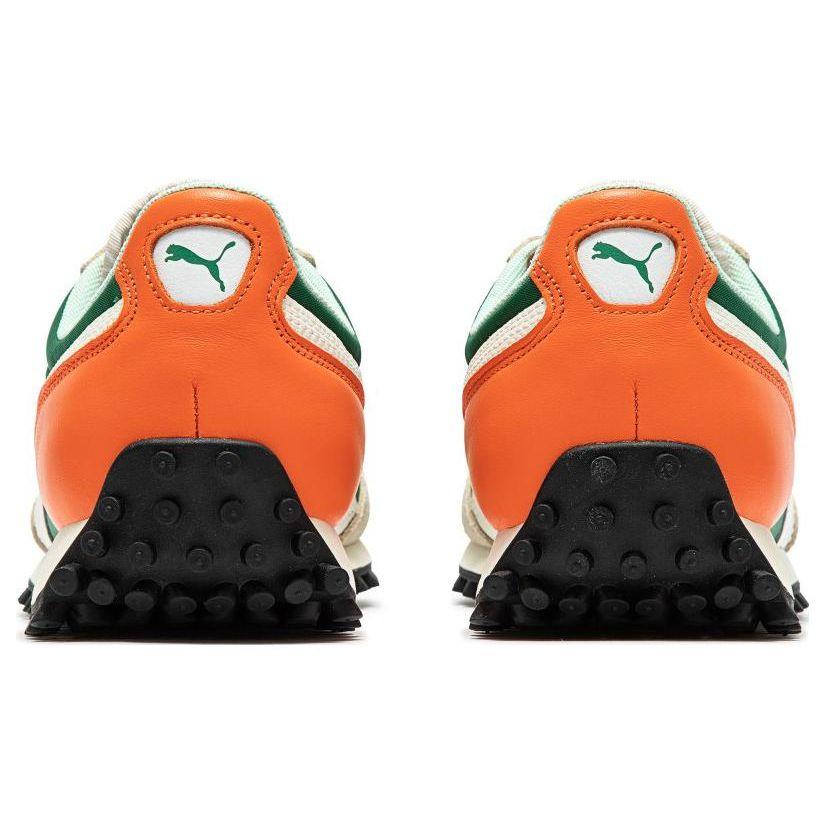 PUMA Fast Rider Dream Leather Mesh Retro Low Top Lifestyle Sneakers Unisex sneakers White Green Brown 393993-01