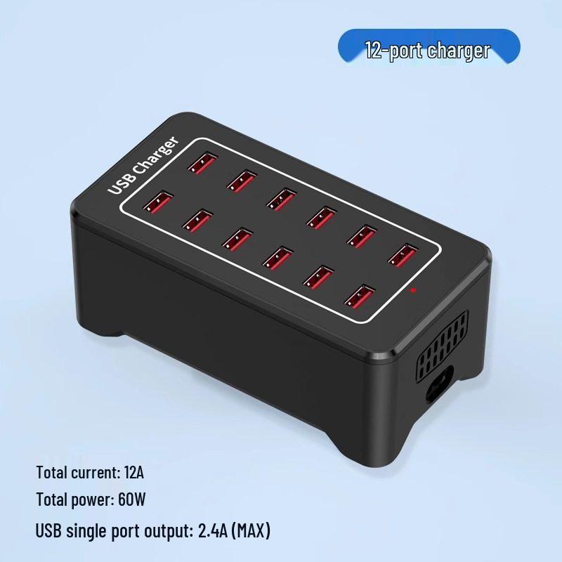 Multi-port USB Fast Charger: Smart Desktop Charging Station for Multiple Devices