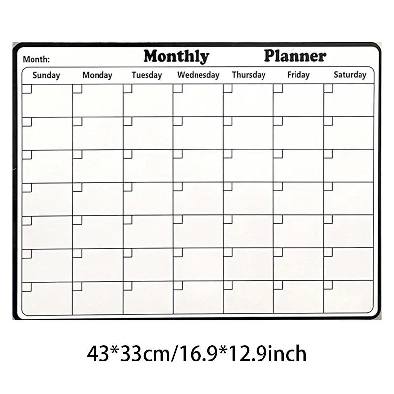 Magnetic Calendar Dly Erased Refrigerator Soft Magnet Month Plan Week Schedule Notepad Kitchen Refrigerator Decoration