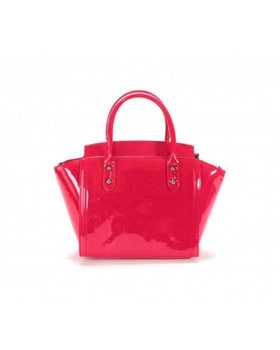 Handbag - Christian Lacroix - Jonc Stud - Red - Patent Synthetic - 30x44x13 Cm