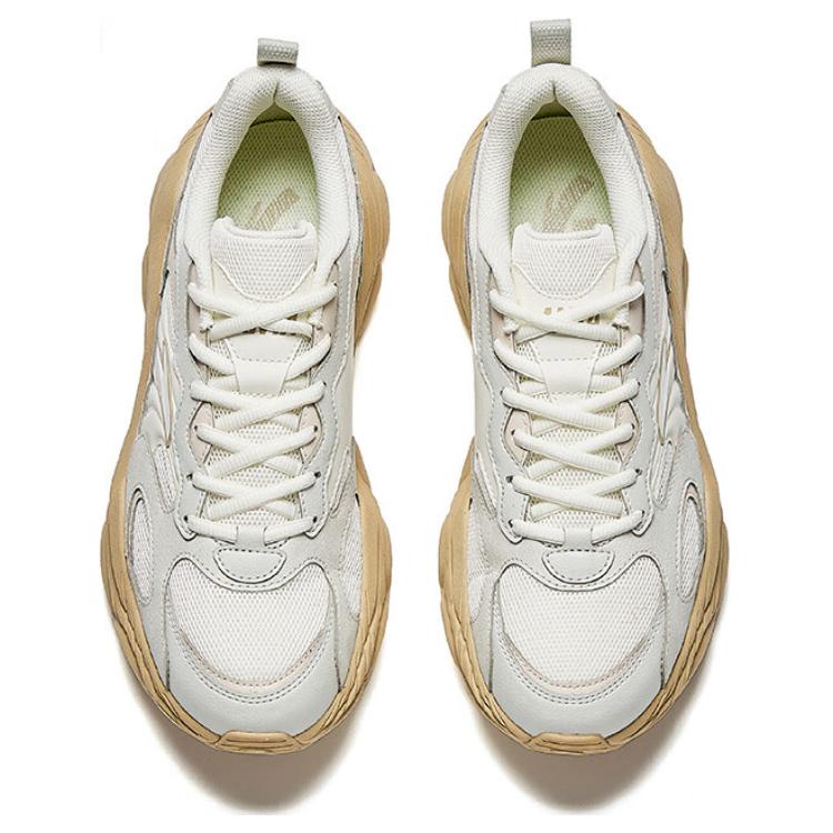 New Anta Little Millennium Anti Slip Wear Resistant Low Top Casual Shoes Men's Beige Gray 112518812-6