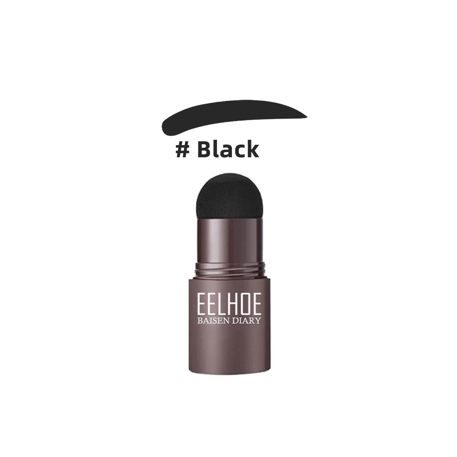EELHOE Eyebrow Stencil (Black Single Bottle) - Easy-to-Use Eyebrow Filler Makeup Eyebrow Powder Waterproof Hairline Powder