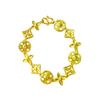Elegant Four-Leaf Clover Gold-Plated Bracelet: High-End Fashion for Men and Women