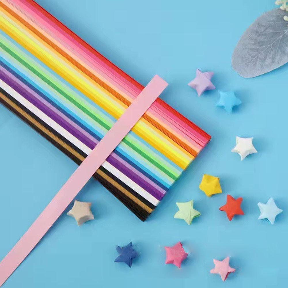 540Sheet Origami Stars Paper Strips 27Colors Folding Papers Colorful Double Sided Lucky Star DIY Craft Hand Arts Make Home Decor