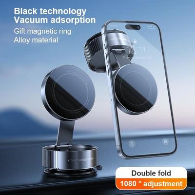 Universal Folding Holder Intelligent 360 ° Rotatable Vacuum Car Phone Holder Foldable Magnetic Vacuum Adsorption Car Bracket