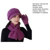 Yousheng 2Pcs/Set Women Hat Scarf Set Solid Color Knitting Baseball Hat Solid Color Thickened Scarf Set Solid Color Elastic Winter Accessories