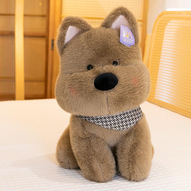 Cute Scarf West Highland Dog Plush Toy Children's Doll Office Pillow Grab Machine Doll Home Decoration