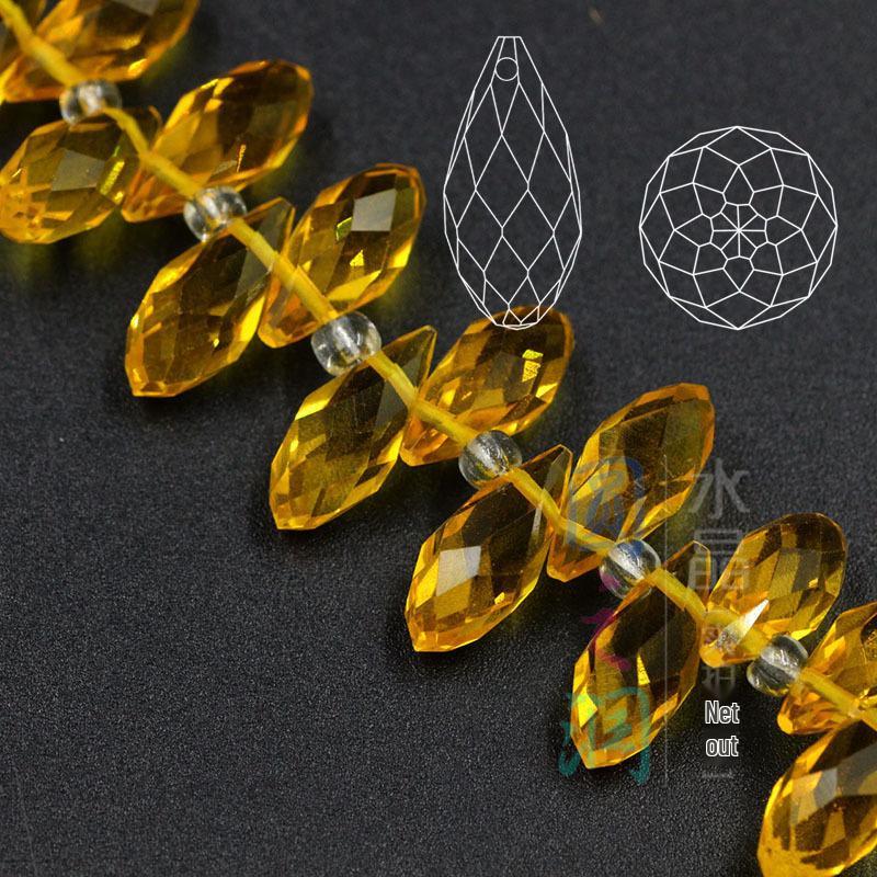 Crystal Glass Teardrop Beads 6x12MM Horizontal Hole for Handmade Jewelry DIY.