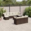 VidaXL Garden Lounge Set with Cushions 11 Pcs, Patio Sofas, Patio Furniture Set, Outdoor Furniture, Brown 3218343