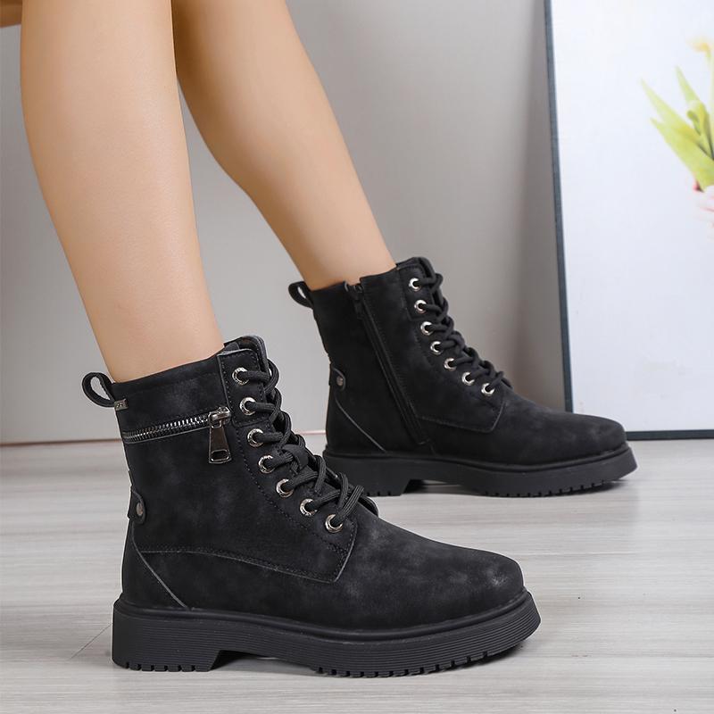 Зимние новые стильные удобные модные женские туфли с молнией — фото 5