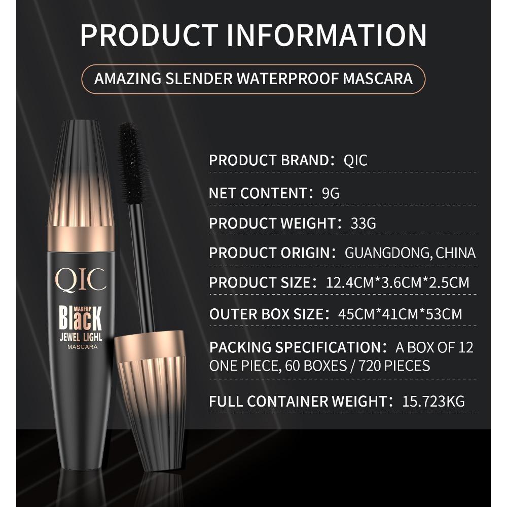 QIC Plumb 4D Mascara Slender and Thick Curls Without Blooming Waterproof Waterproof