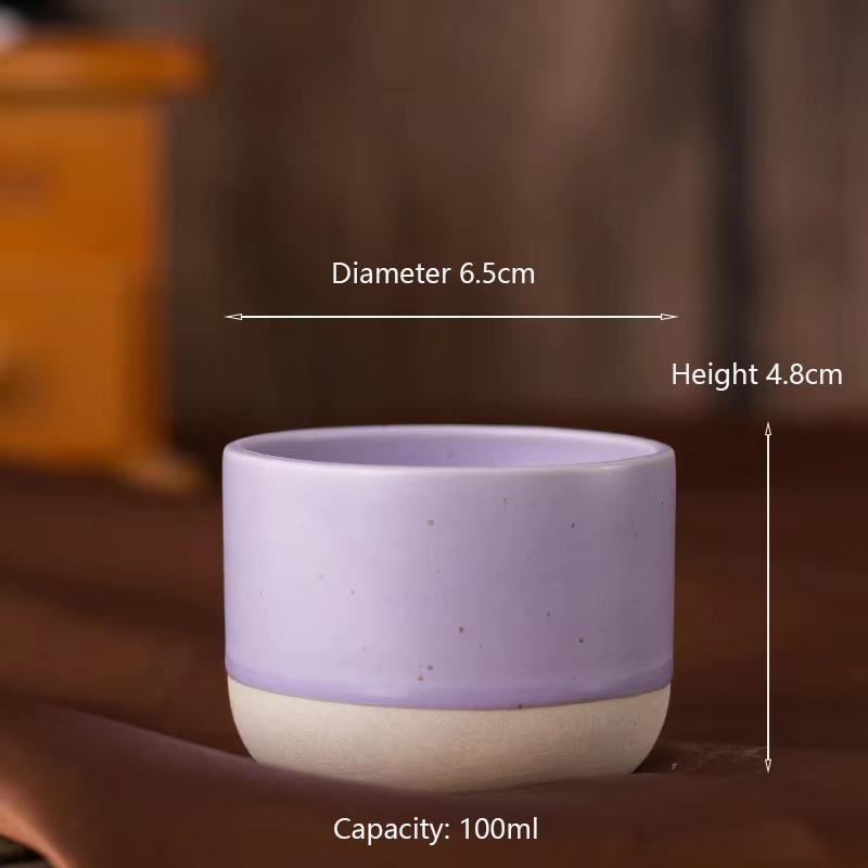 100/180/230ml Ceramic Cup Vintage Coarse Pottery Coffee Cup Japanese-style Cafes Drinkware for Espresso Cappuccino Kung Fu Tea