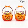 Halloween Pumpkin Candy Bags with Handles Clear Pumpkin Pattern Gift Bags Trick or Treat Bags for Party Candy Cookie Packaging