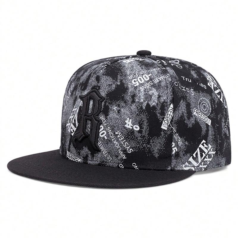 2026 New Fashi Baseball Hat R Graffiti Embroidery HipHop Skateboarding Hat Outdoor Daily Decorati Sunshade Hat Flat Edge Hat