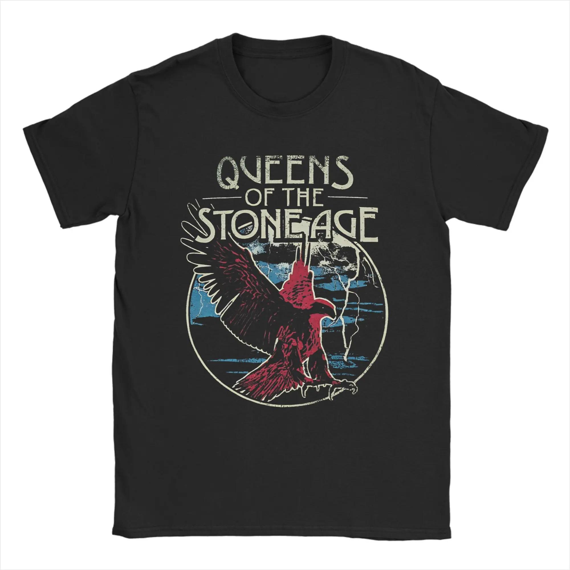 

Vintage American Rock Band Vintage Queens Of The Stone Age Music Band T-Shirts Men Crewneck Cotton Best Selling Round Neck soft 4XL