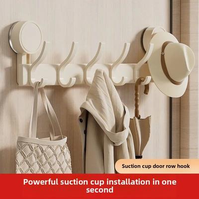 Bedroom Wall No-Punch Suction Cup Behind Door Coat Hanging Racks