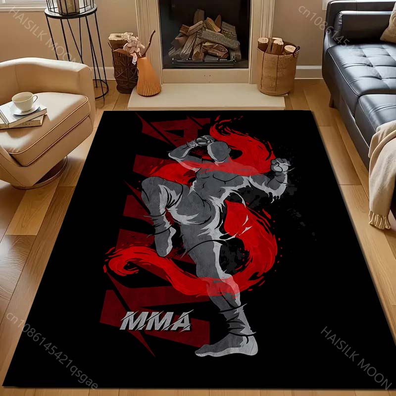 

Принт Боевые искусства ММА Ковер для спальни Гостиной Прикроватный Диван Напольный коврик Современный Домашний Декор Ковер Большого размера 40x60cm (16x24in)