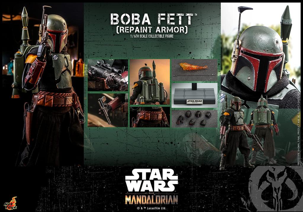 TV Masterpiece The Mandalorian Boba Fett Repaint Armor Version Scale Figure Green 1/6