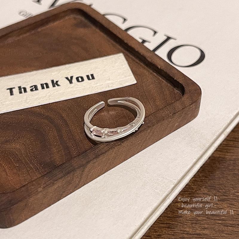 Elegant Niche Micro-Inlaid Zircon Butterfly Ring – Women's Trendy Open Design Index Finger Accessory