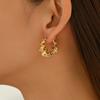Popular geometric women's jewelry niche twisted design earrings high-end light luxury earrings versatile women