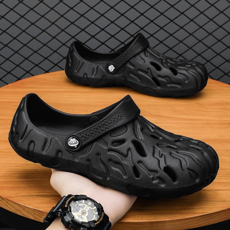 Men’s Large Size Closed Toe Buckle Sandals Slippers (Sizes 46-49) for Beach