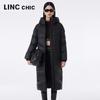 Jin Yujie Damen Lange Daunenjacke mit Kapuze