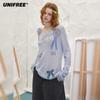 Retro Graffiti Print Off-Shoulder Knit Pullover