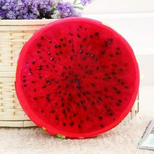 40cm Round Throw Pillows 3D Duplex Print Fruit Shape Cushion Decorative Plush Funny Fruit Stuffed Cushions for Couch Chair