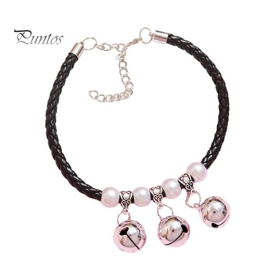 Pet Collar Exquisite Pet Neck Circle Adjustable Cats Dogs Necklace with Removable Bell Pendant Pet