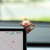 Adorable Mini Monkey Car Ornament - TPU, Fits Rearview Mirror & Dashboard Decor