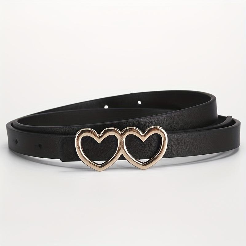 1pc Cute Heart Buckle Belt Adjustable Waist Cincher, Perfect for Jeans, Dresses & Pants - Playful Candy Colors