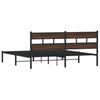 Bed Frame without Mattress with Headboard Brown Oak Finish 190 x 200 cm