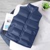 Toamnă iarnă vestă pentru bărbați, culoare uni, guler îngroșat, fermoar, jachetă fără mâneci, slim fit, pentru purtarea zilnică