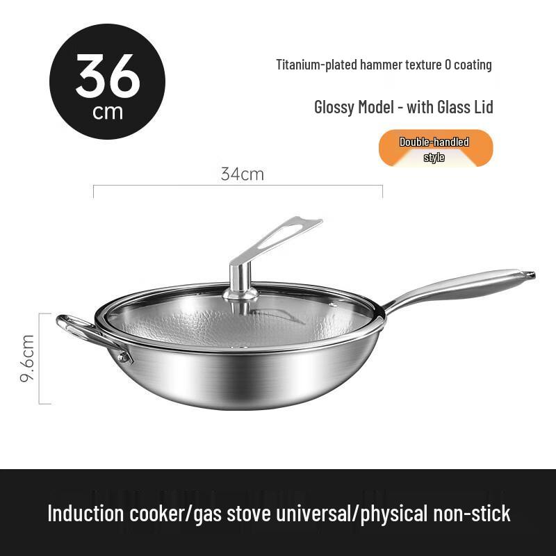 Yoshidasho Hammered Titanium Non-stick Wok