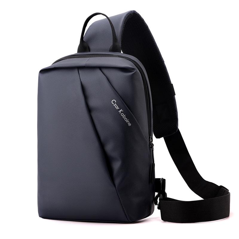 Men's Waterproof Large Capacity Outdoor Chest Bag - Fashionable and Simple Shoulder Messenger Backpack