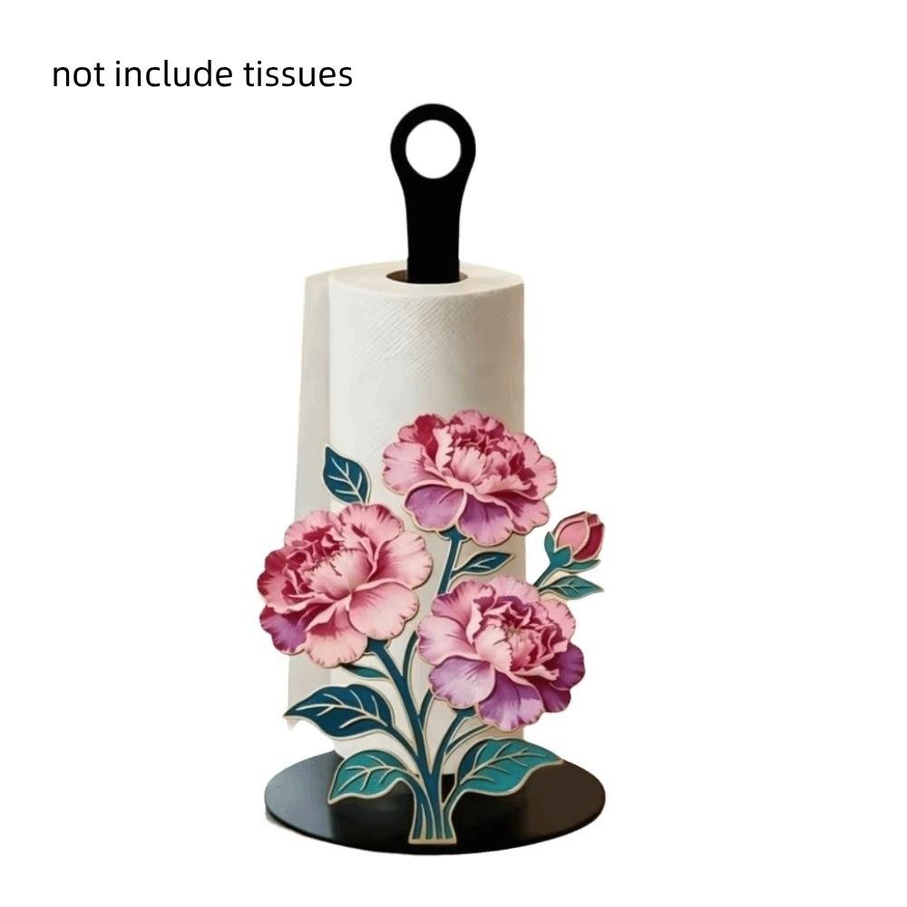 Acrylic Wood Base Christmas Paper Towel Holder Kitchen Roll Dispenser Christmas Holiday