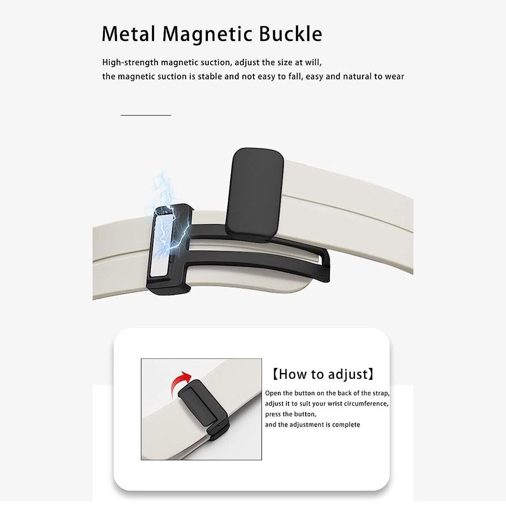 No Gap Silicone Strap For Samsung Galaxy Watch 6 5 4 40mm 44mm 5 Pro 45mm Magnetic Bracelet Band For Watch 6 4 Classic Watchband