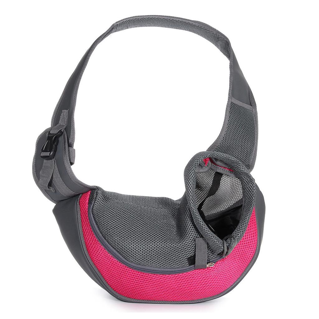 Pet Carrier Outdoor Puppy Handbag Pouch Mesh Oxford Single Sling Mesh Travel Tote Shoulder Bag