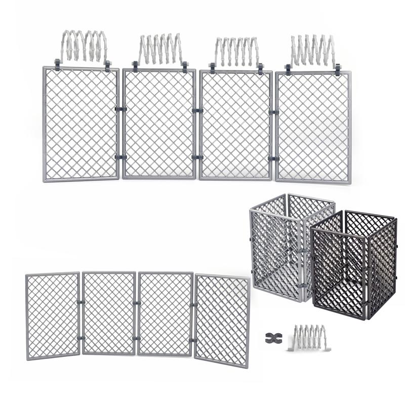 Military Base Barbed wire Building Block City military Scene Accessory Fence Isolation Net MOC Parts Brick 30104 92338 Chain