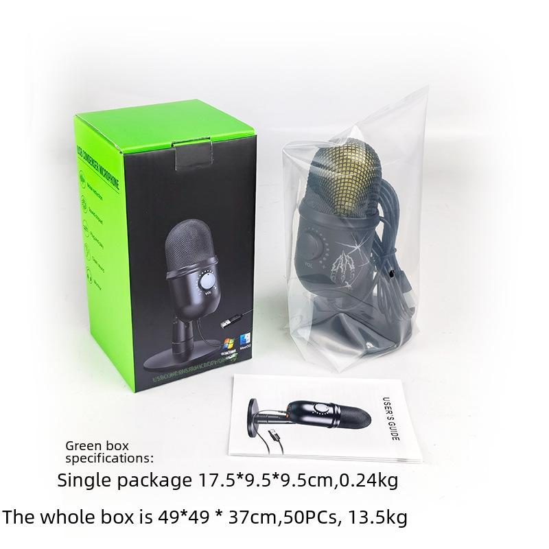 V5 RGB USB Condenser Microphone - Noise Reduction for PC, Mobile, Live Karaoke, and Gaming.