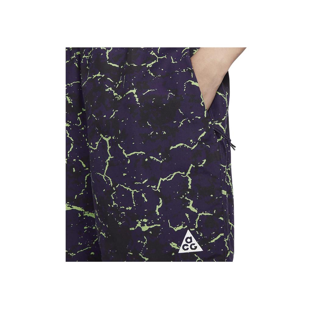 Nike ACG Series All Over Print High Waist Woven Casual Shorts Women Shorts Dark-Purple FB7863-555